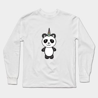 Cute Panda Bear Unicorn Lover Long Sleeve T-Shirt